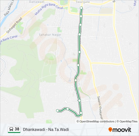 38 bus Line Map