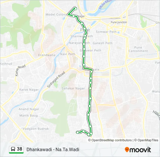 38 Bus Line Map