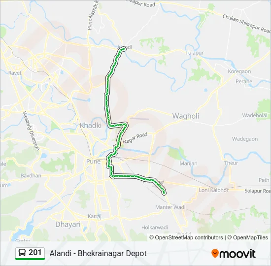 201 Bus Line Map