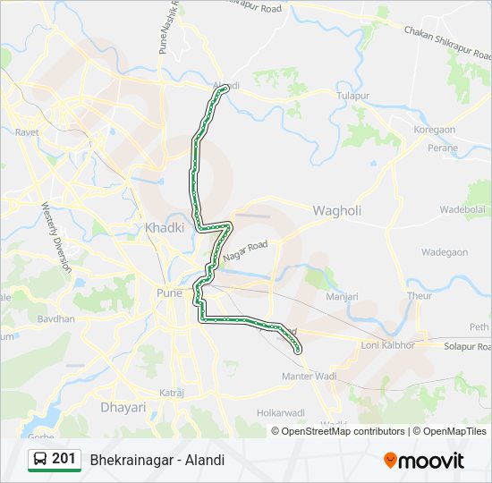 201 Bus Line Map