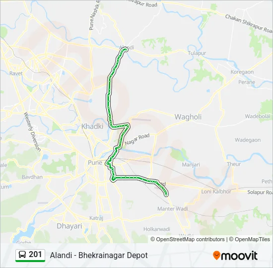 201 Bus Line Map