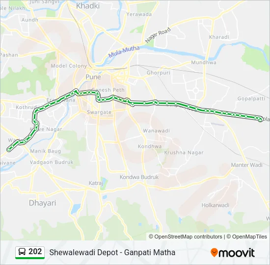 202 Bus Line Map