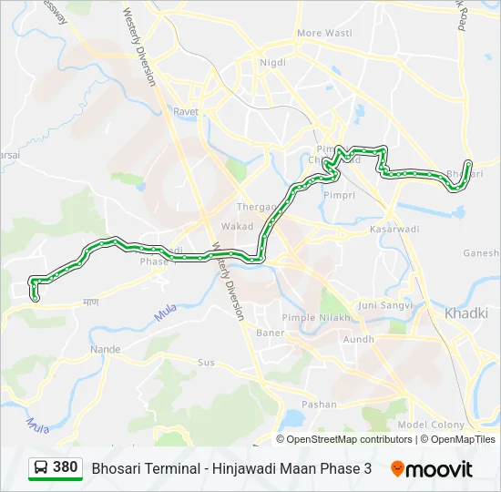 380 Bus Line Map