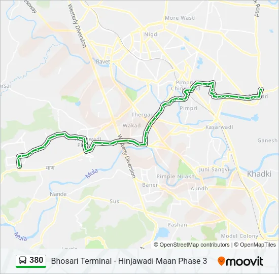 380 Bus Line Map