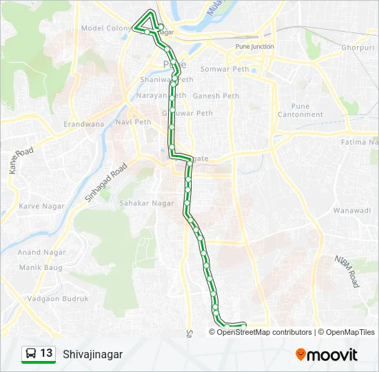 13 Bus Line Map