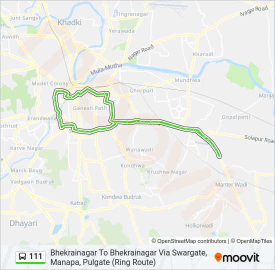 111 bus Line Map