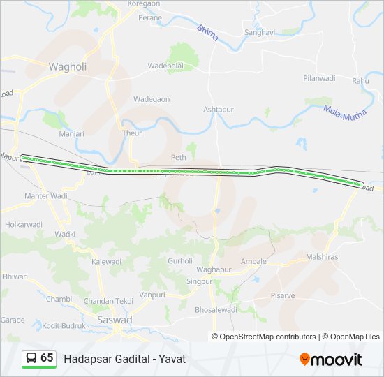 65 Bus Line Map