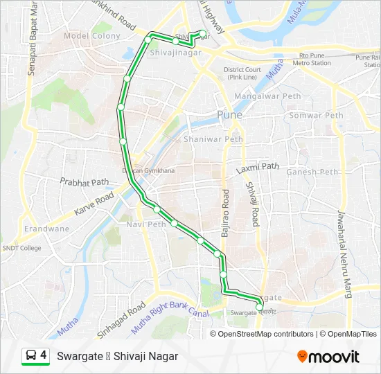 Upcoming Map 4 Route: Schedules, Stops & Maps - Shivaji Nagar (Updated)