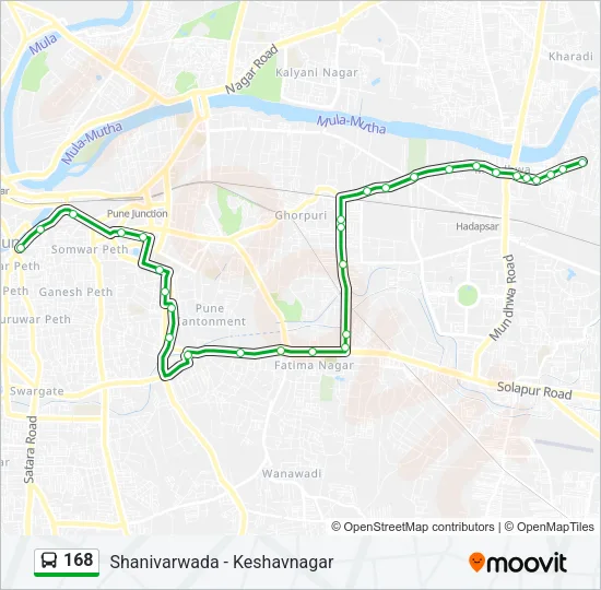 168 Bus Line Map