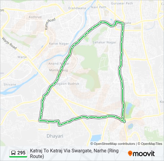 295 Bus Line Map