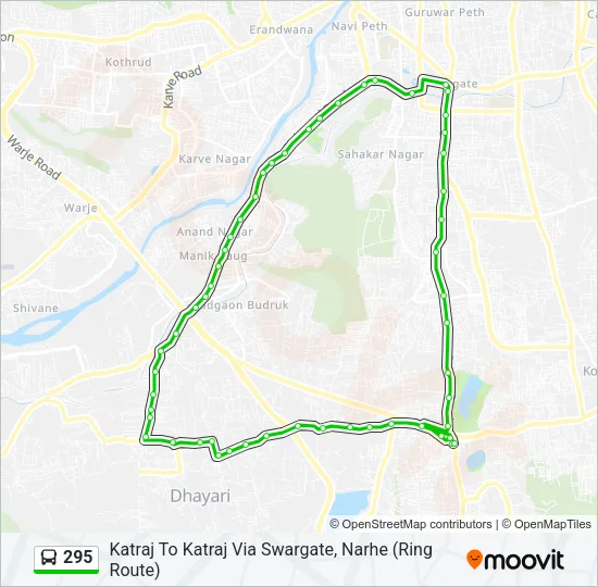 295 Bus Line Map