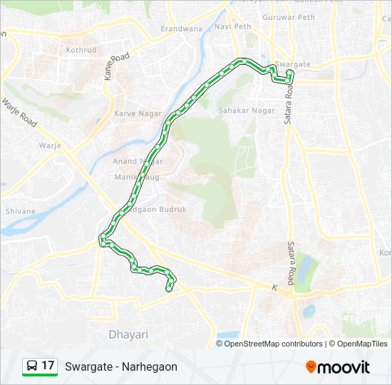 17 bus Line Map