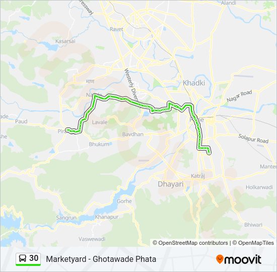 30 Bus Line Map