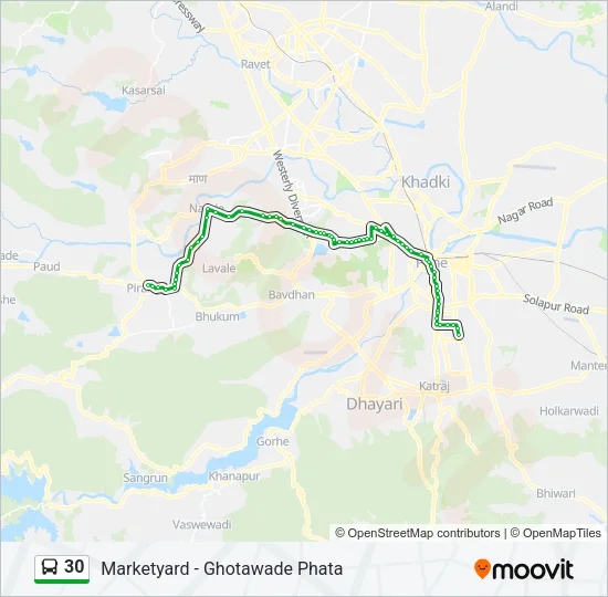 30 Bus Line Map