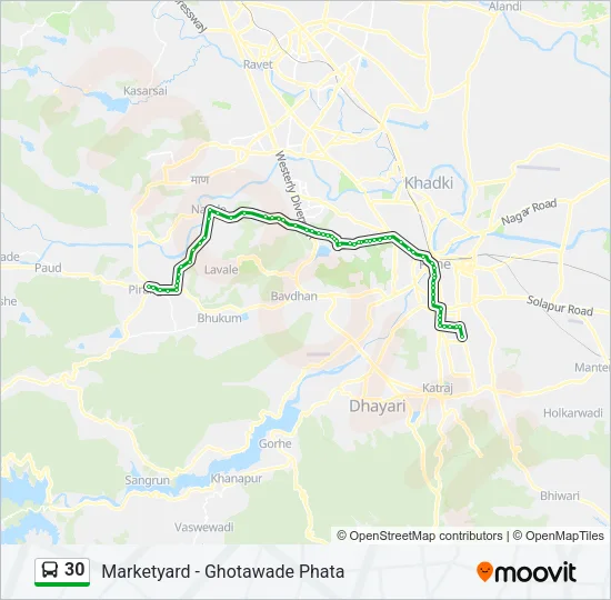 30 Bus Line Map