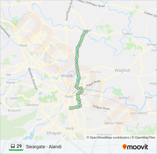 29 Bus Line Map