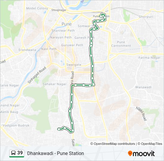 39 bus Line Map