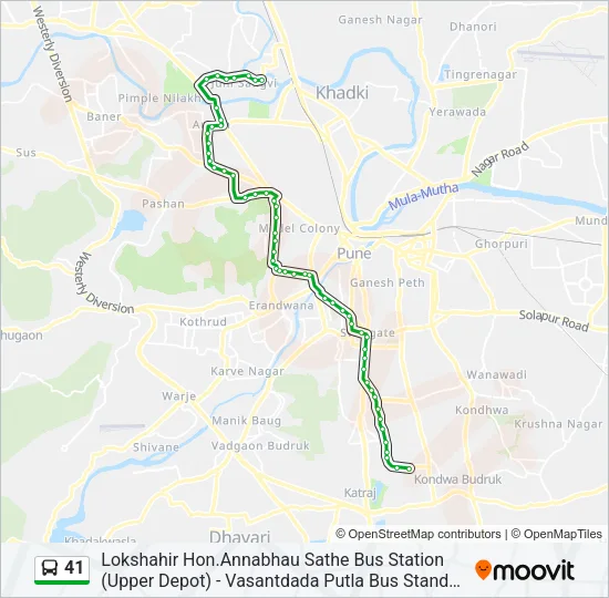 41 Bus Line Map