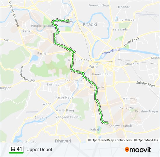 41 Bus Line Map