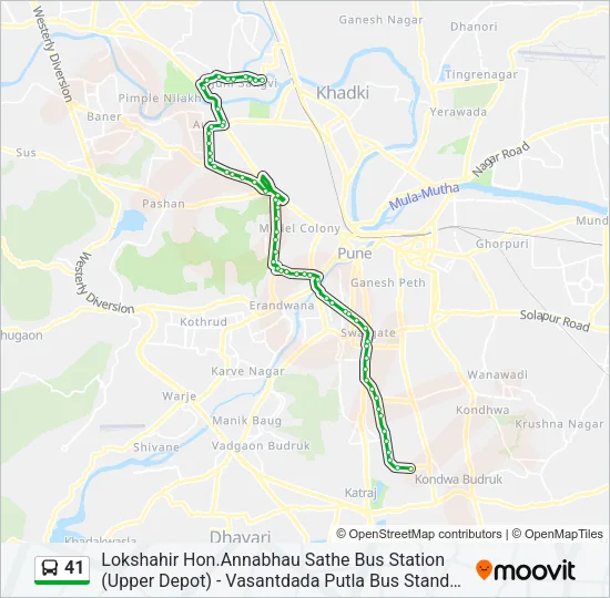 41 Bus Line Map