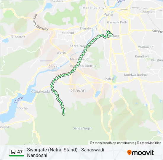 47 Bus Line Map