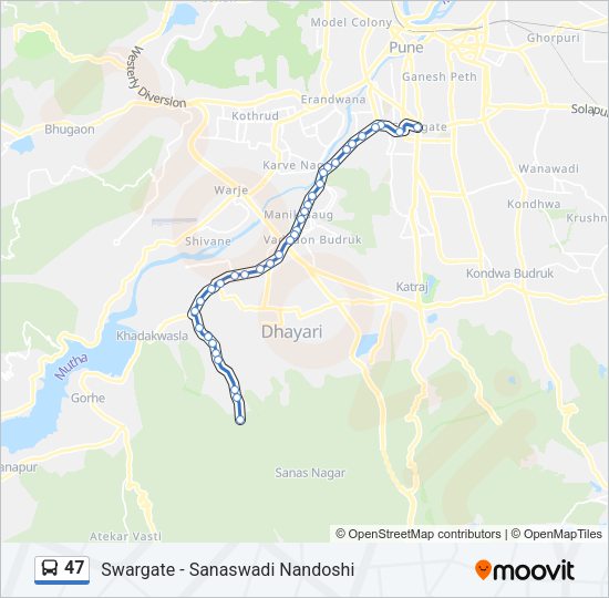 47 Bus Line Map