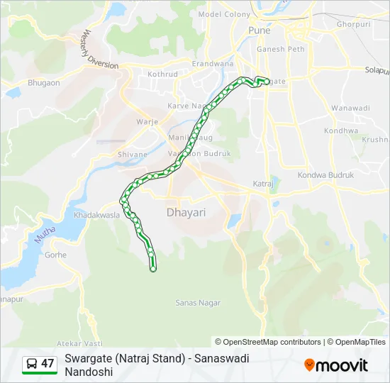 47 Bus Line Map