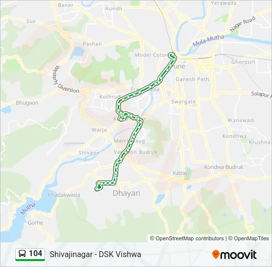 104 Bus Line Map
