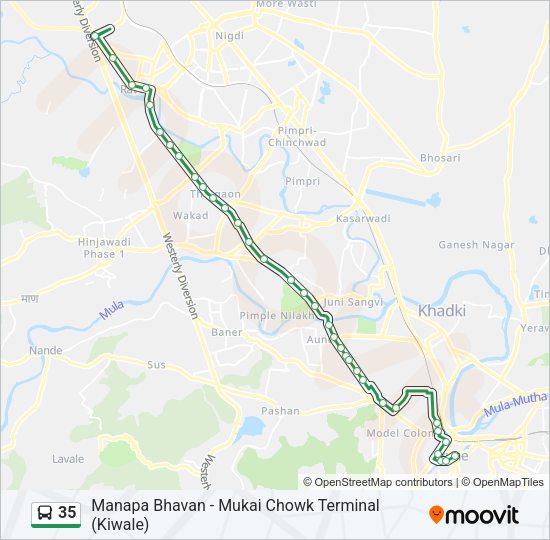 35 Bus Line Map