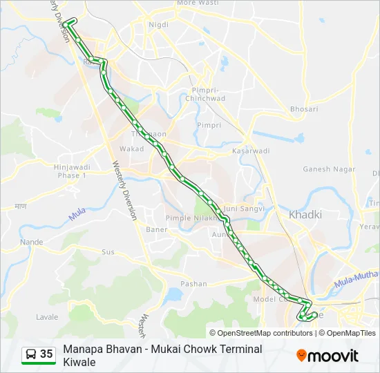 35 Bus Line Map