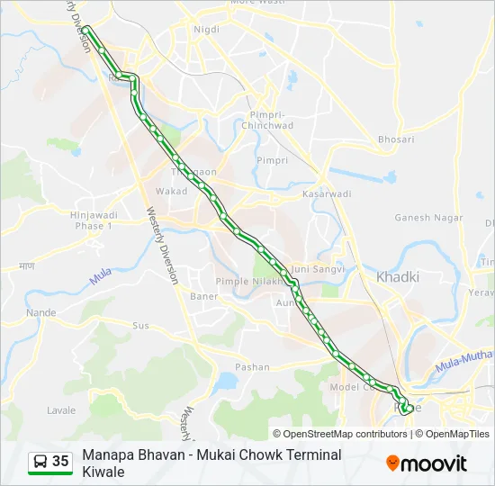 35 Bus Line Map