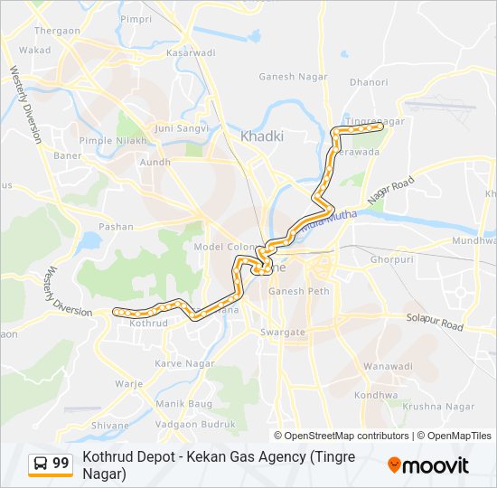 99 Bus Line Map