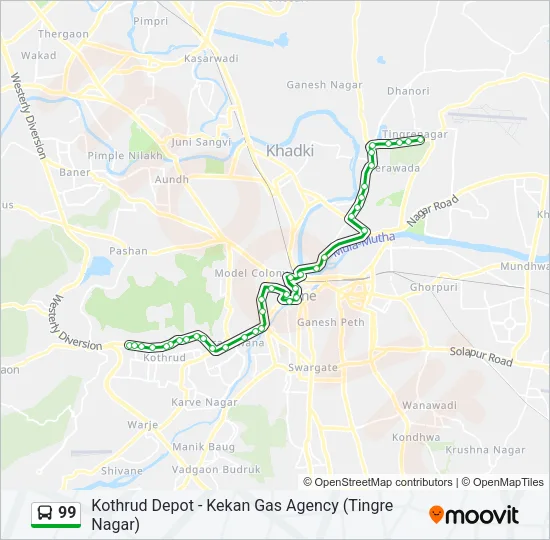 99 Bus Line Map