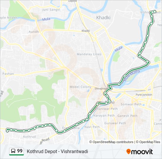 99 Bus Line Map