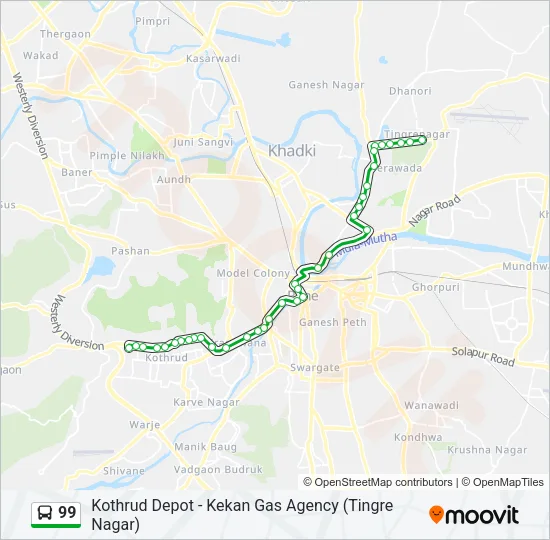 99 Bus Line Map