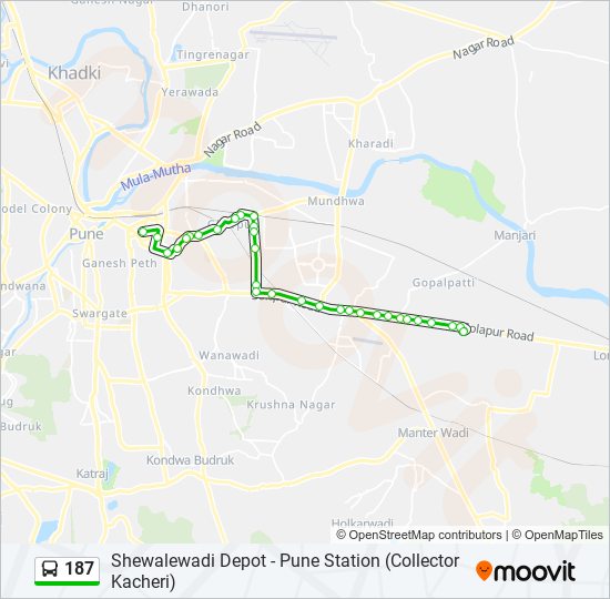 187 Bus Line Map