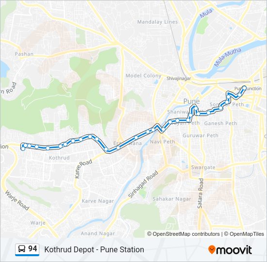 94 Bus Line Map