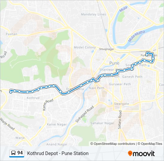 94 Bus Line Map