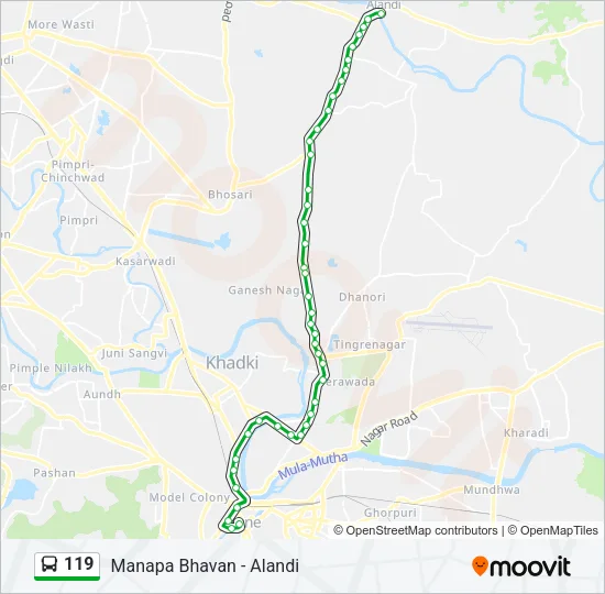 119 Bus Line Map