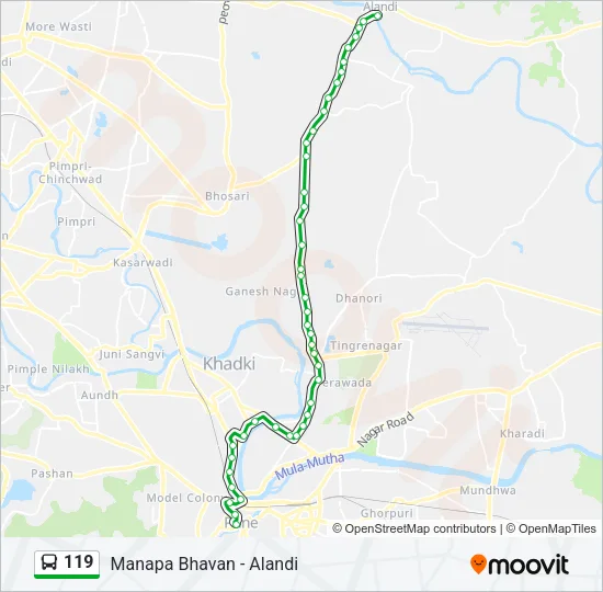 119 Bus Line Map