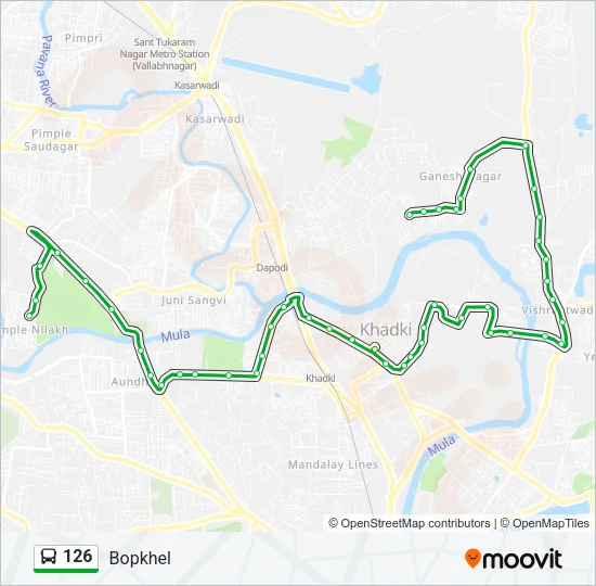 126 Bus Line Map