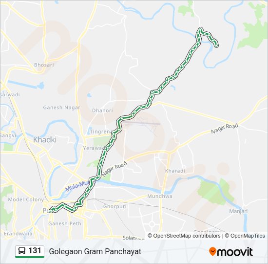 131 bus Line Map