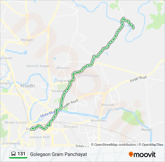 131 Bus Line Map