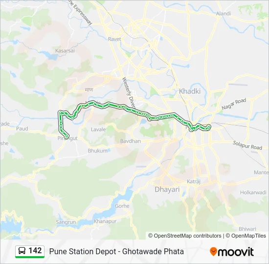142 Bus Line Map