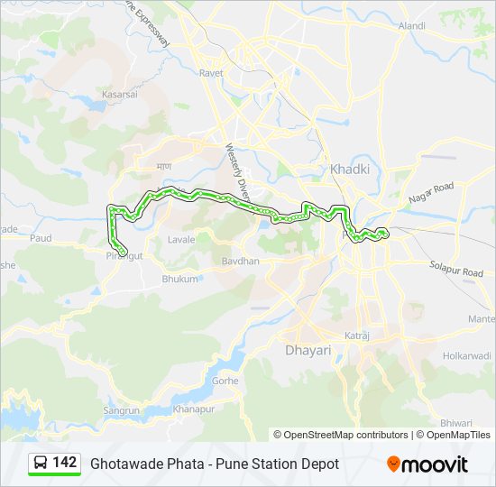 142 Bus Line Map