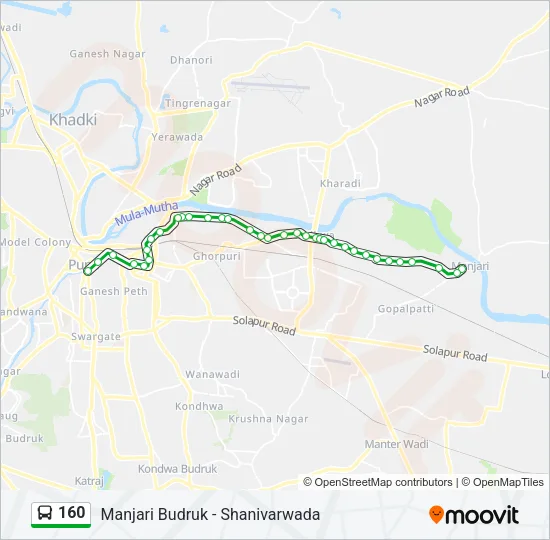 160 Bus Line Map