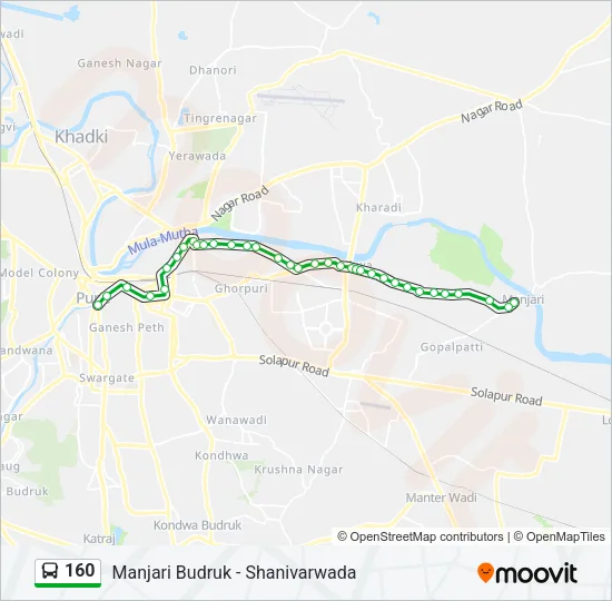 160 Bus Line Map
