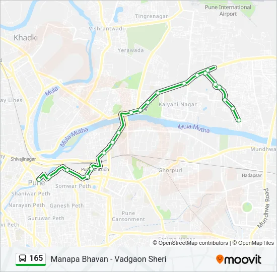 165 Bus Line Map