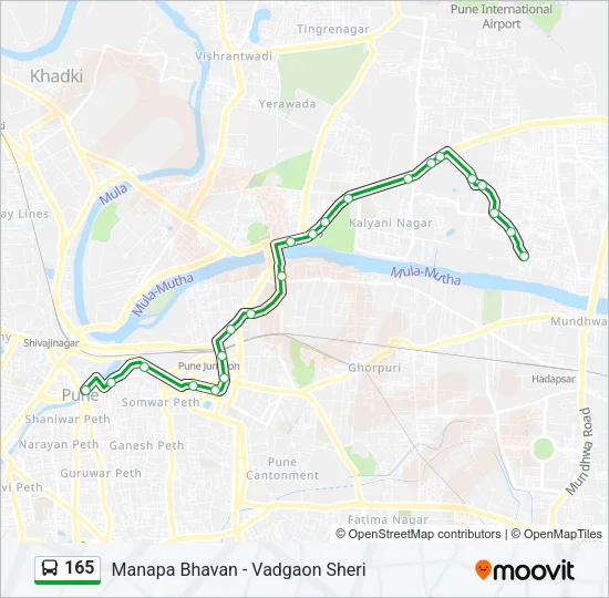 165 Bus Line Map