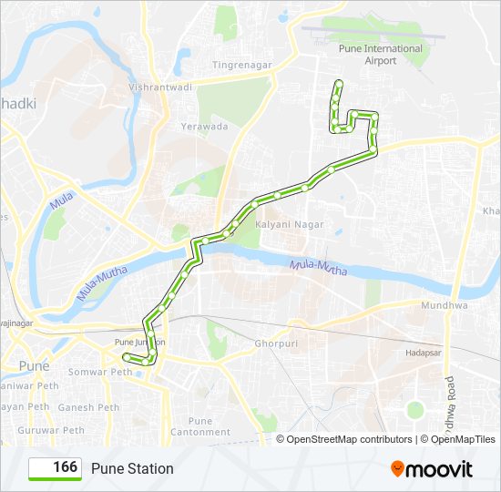 166 Route Schedules Stops Maps Pune Station Updated 